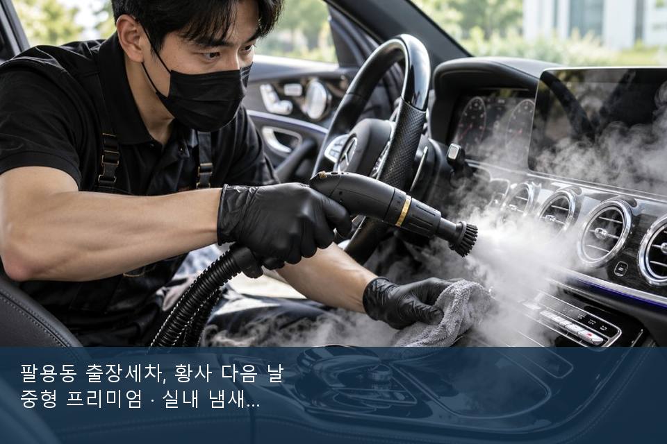 팔용동 출장세차, 황사 다음 날 중형 프리미엄 · 실내 냄새를 연 기록